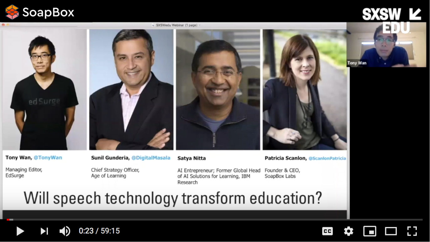 A screenshot from a virtual webinar with four panelists.