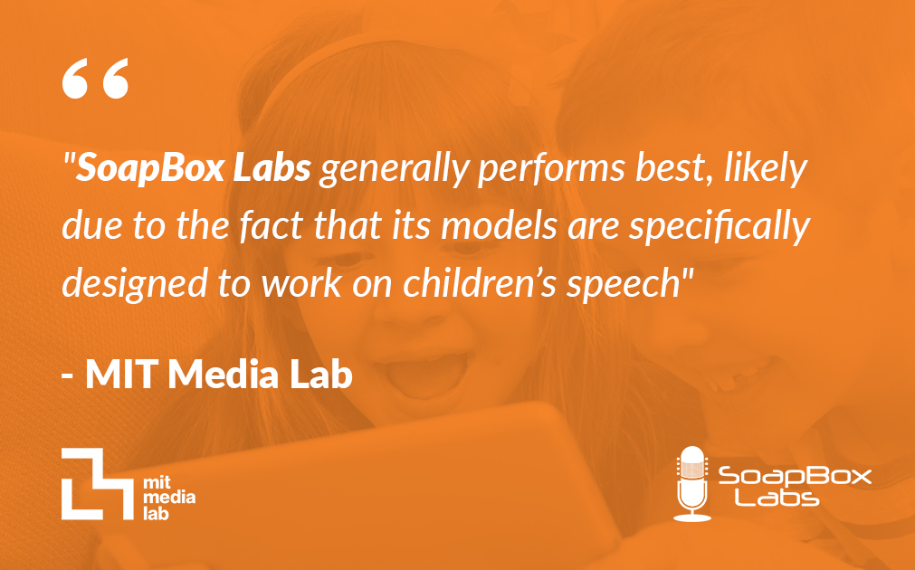 MIT Media Lab Reviews SoapBox Labs Technology