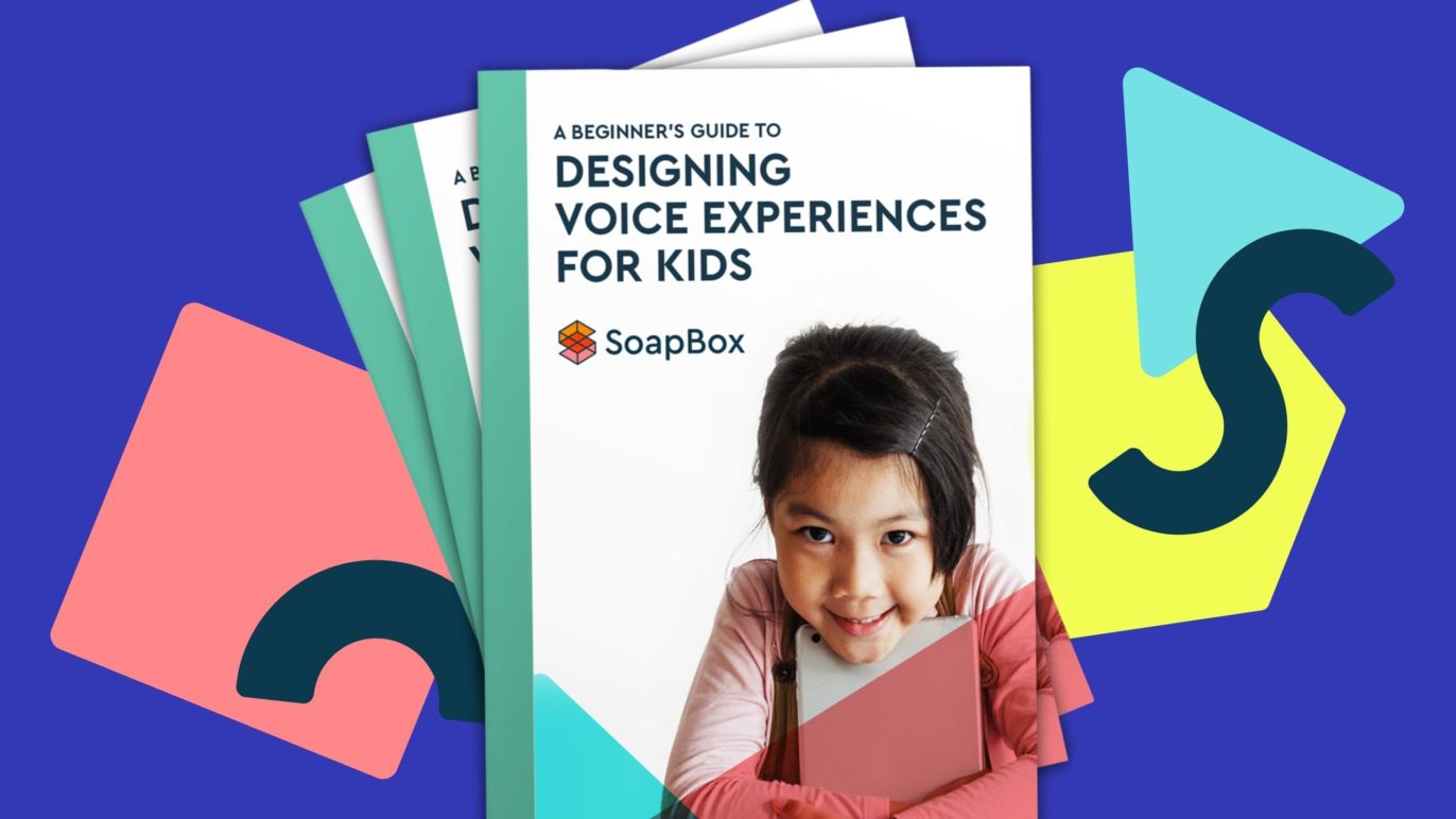An image of the front cover of a paper that says, "A beginner's guide to designing voice experiences for kids."