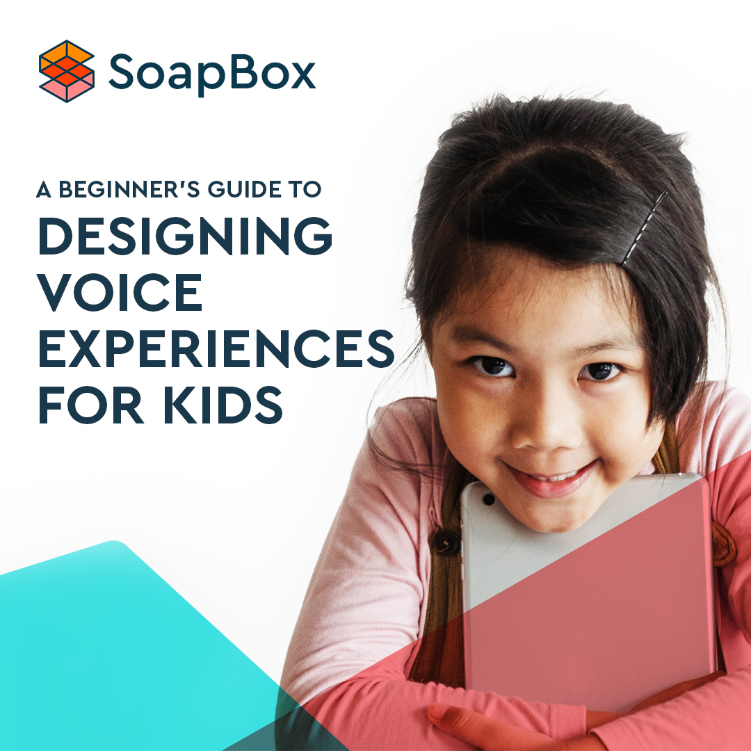 An image of the front cover of a paper that says, "A beginner's guide to designing voice experiences for kids."