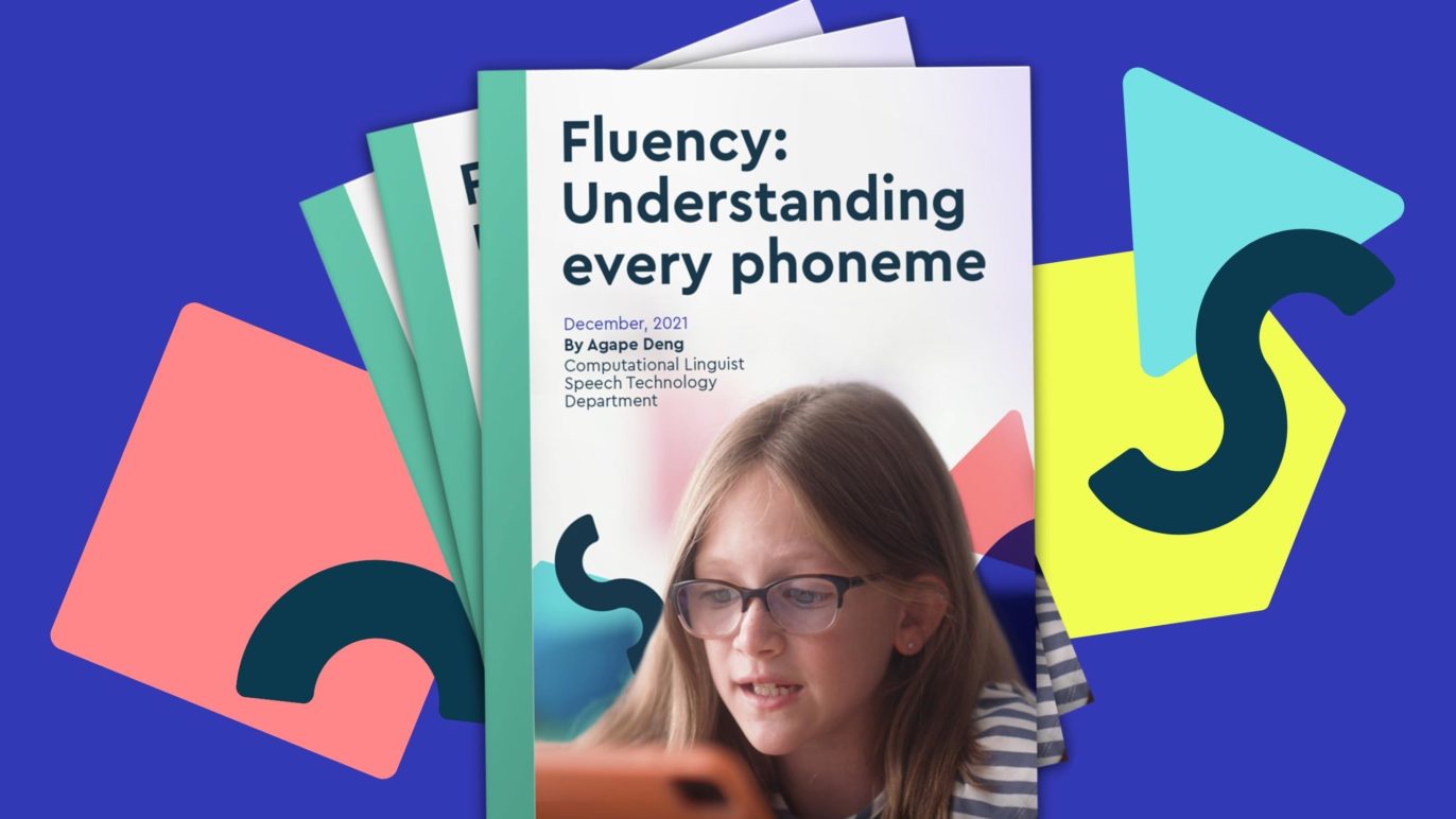 An image of the front cover of a white paper titled "Fluency: Understanding every phoneme."