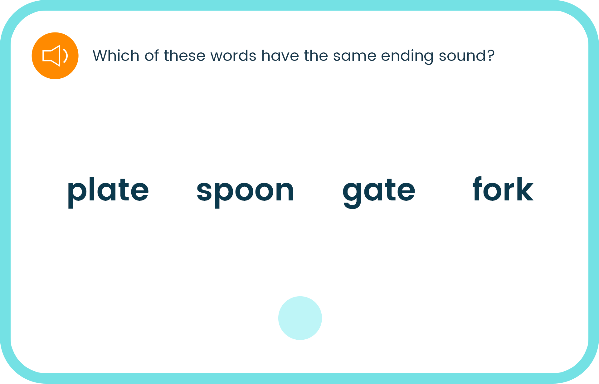 An example of a voice-enabled phoneme matching exercise.