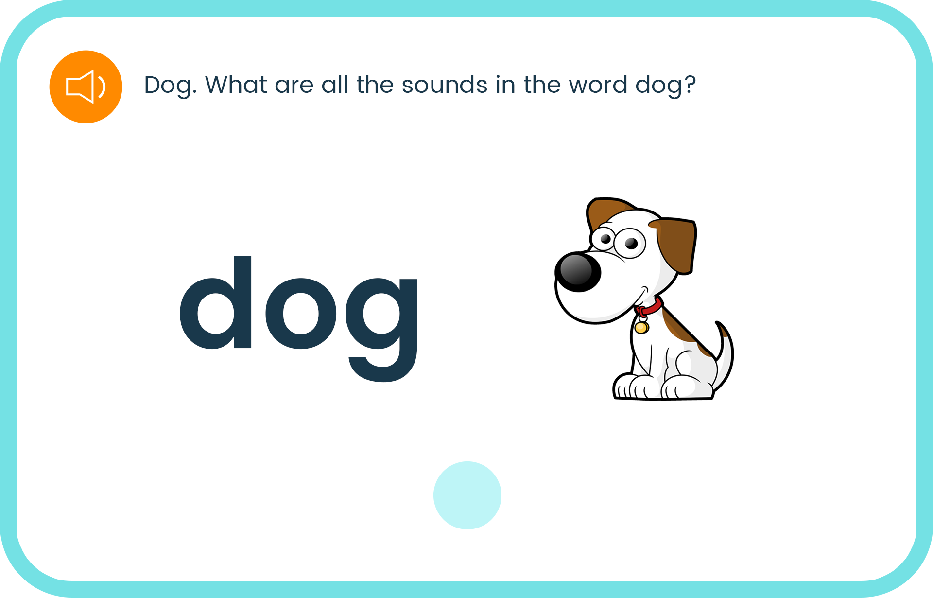 An example of a voice-enabled phoneme segmentation exercise. 