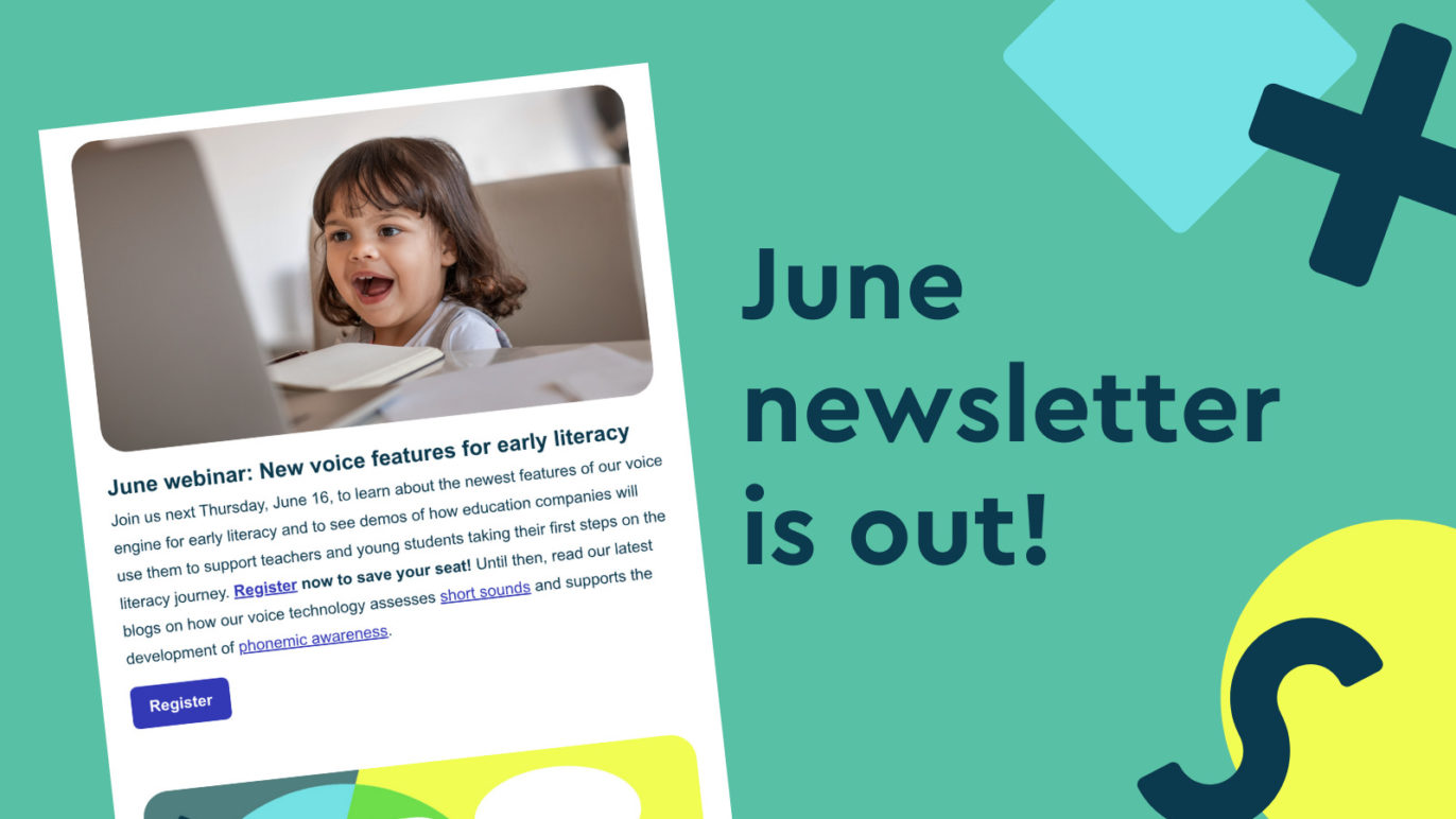 An image showing the top section of a newsletter and text that says, "June newsletter is out!"