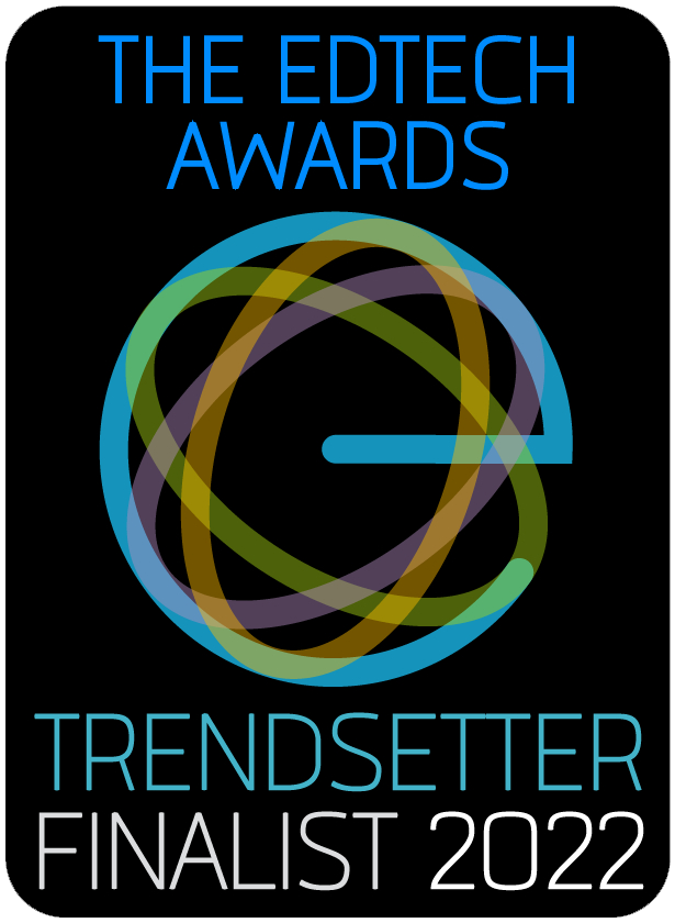 An image of the finalist badge for the EdTech Awards Trendsetter award. SoapBox Labs was named a finalist for this award in 2022.